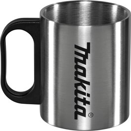 Makita Taza térmica KF000020 de acero inoxidable, 160 ml, Plata / Negro