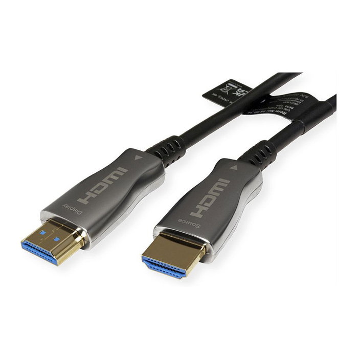 VALUE VALUE 14.99.3479 Cable HDMI 2.0 Ultra Aktiv Óptico 4K 15 m, 3840x2160, HDR, 3D, 60 Hz, Conectores Macho Derecho, Negro