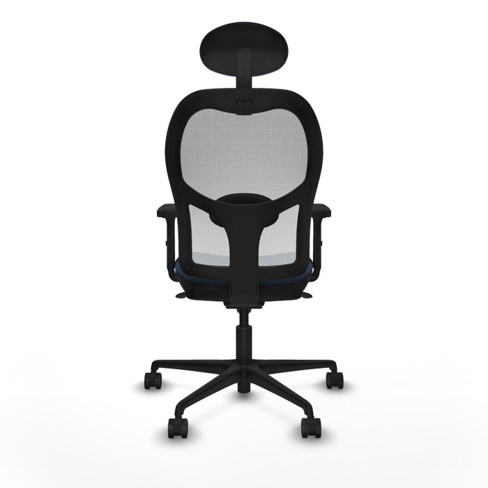 PIQUERAS Y CRESPO Silla de oficina Jorquera con mecanismo Sincro, Azul marino y Blanco PIQUERAS Y CRESPO Silla de oficina Jorquera con mecanismo Sincro, Azul marino y Blanco