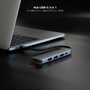Nanocable Hub USB-C 5 en 1 con 3xUSB-A 3.0, HDMI 4K y USB-C PD 100W - Gris