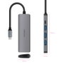 Nano Cable 10.16.4605 Docking Tipo-C 3xUSB 1xHDMI 4K 1xUSB Tipo-C PD Gris