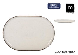 La Mediterranea Fuente Oval Anllo Nordic Brillo 30x20x2.5cm