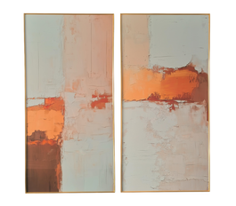 DKD Home Decor Cuadro Aluminio MDF Abstracto 2 Surtido (80x3,5x160)