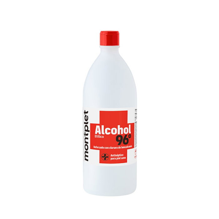 MONPLET Alcohol Etílico 96º con Cloruro de Benzalconio 1 L