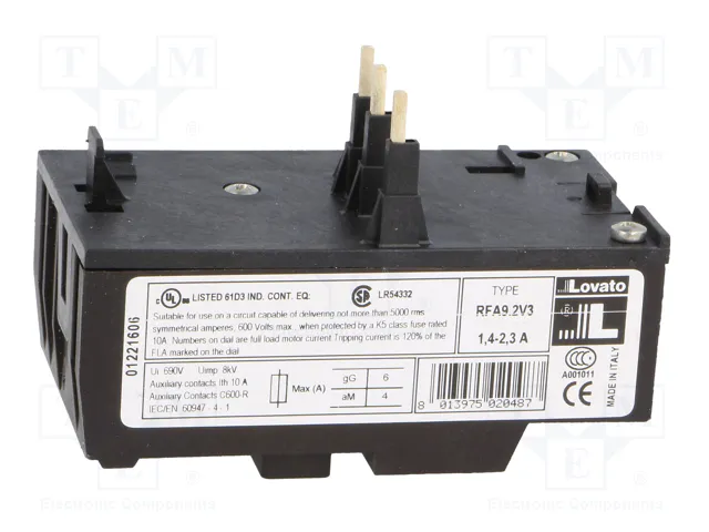 LOVATO ELECTRIC Relé térmico 1,4÷2,3A 11RFA9 LOVATO ELECTRIC Relé térmico 1,4÷2,3A 11RFA9