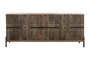 Aparador Home ESPRIT Negro Dorado Natural Madera 180 x 40 x 80 cm