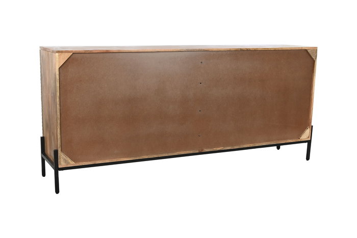 Aparador Home ESPRIT Negro Dorado Natural Madera 180 x 40 x 80 cm
