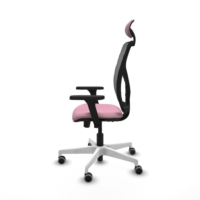 PIQUERAS Y CRESPO Silla de oficina Motilla con mecanismo Sincro/Traslack Rosa y Gris PIQUERAS Y CRESPO Silla de oficina Motilla con mecanismo Sincro/Traslack Rosa y Gris