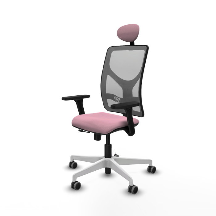 PIQUERAS Y CRESPO Silla de oficina Motilla con mecanismo Sincro/Traslack Rosa y Gris PIQUERAS Y CRESPO Silla de oficina Motilla con mecanismo Sincro/Traslack Rosa y Gris