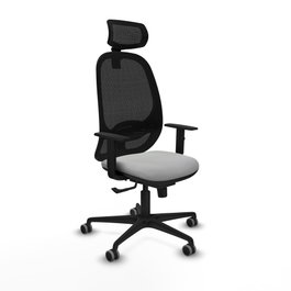PIQUERAS Y CRESPO Silla de oficina Cilanco con mecanismo Sincro, Gris claro y Negro