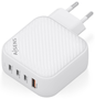 Aisens Cargador GaN 100W con 3xUSB-C y 1xUSB-A, Blanco