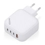 Aisens Cargador GaN 100W con 3xUSB-C y 1xUSB-A, Blanco