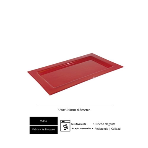 OMS Glass GN 1/1 Rojo