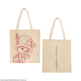 Cinereplicas Tote Bag One Piece Netflix - Chopper Boceto Rojo sobre Beige, Diseño Reversible, Bolsa de Tela