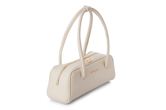 Lucky Bees Bolsa de Hombro Crema de Cuero de Polivinilo