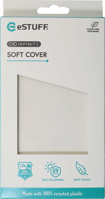 eSTUFF Funda iPhone 15 Plus INFINITE VIENNA TPU 100% reciclado - Transparente - Protección y medio ambiente