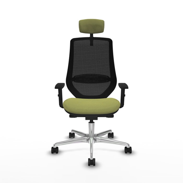 PIQUERAS Y CRESPO Silla de oficina Mardos con mecanismo Sincro/Traslack Verde oliva y Negro