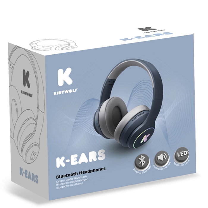 Kidywolf K-EARS Auriculares Bluetooth Azules Kidywolf K-EARS Auriculares Bluetooth Azules
