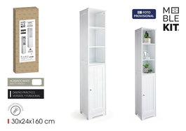 Inde Estantería Lavabo White Moblekit - Estantería de Baño Blanca