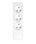MicroConnect Regleta Danesa de 3 Vías de Extremo Abierto, Blanca MC-GRU0300DKW
