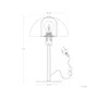 SKD Lámpara de Mesa Atlantic City T1007, Diseño Elegante Moderno, con Portalámparas E27 para Bombilla LED, para Comedor Dormitorio Sala