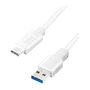 LogiLink Cable USB 3.2 Gen1 Tipo-C a Tipo-A, 5 Gbps, 60W, Blanco, 2 m