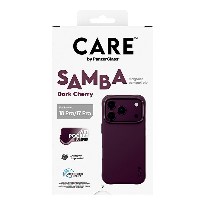 PanzerGlass Samba Case para iPhone 17 Pro / 18 Pro - Dark Cherry - MagSafe compatible