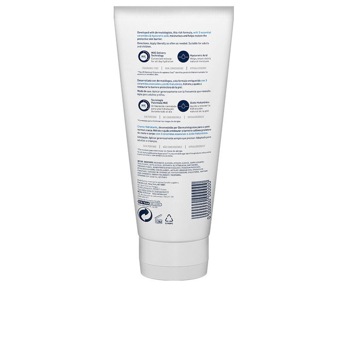 Cerave Crema Hidratante Rostro y Cuerpo con Ácido Hialurónico y Ceramidas Esenciales, Piel Seca a Muy Seca, 170 gr Cerave Crema Hidratante Rostro y Cuerpo con Ácido Hialurónico y Ceramidas Esenciales, Piel Seca a Muy Seca, 170 gr