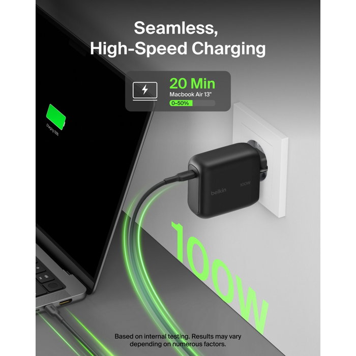 Belkin BOOSTCharge 100W USB-C GaN con cable WCH025KQ1.5BKB6
