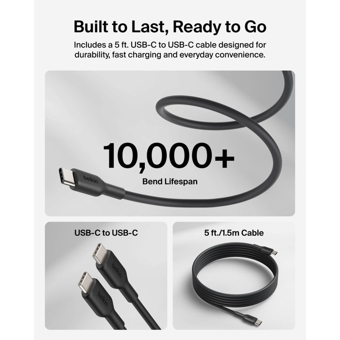 Belkin BOOSTCharge 100W USB-C GaN con cable WCH025KQ1.5BKB6