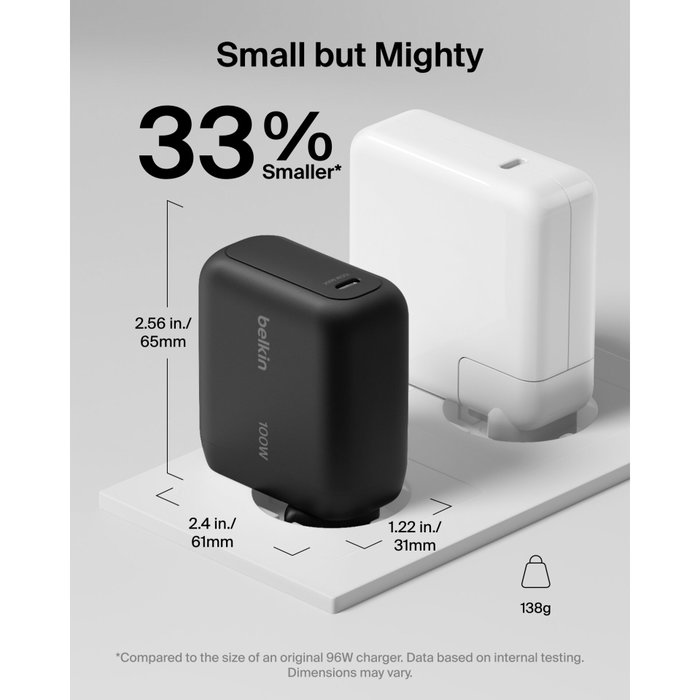 Belkin BOOSTCharge 100W USB-C GaN con cable WCH025KQ1.5BKB6