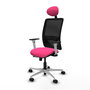 PIQUERAS Y CRESPO Silla de oficina Zulema Rosa y Negro
