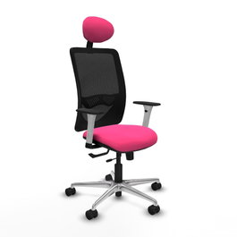 PIQUERAS Y CRESPO Silla de oficina Zulema Rosa y Negro