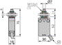 TELEMECANIQUE SENSORS XCMD21F0L2 Interruptor de fin de carrera espárrago Ø7mm NO+NC 6A