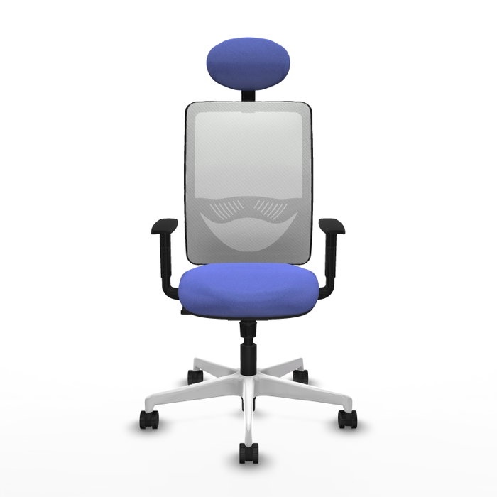PIQUERAS Y CRESPO Silla de oficina Zulema con mecanismo Sincro, Azul claro y Blanco PIQUERAS Y CRESPO Silla de oficina Zulema con mecanismo Sincro, Azul claro y Blanco