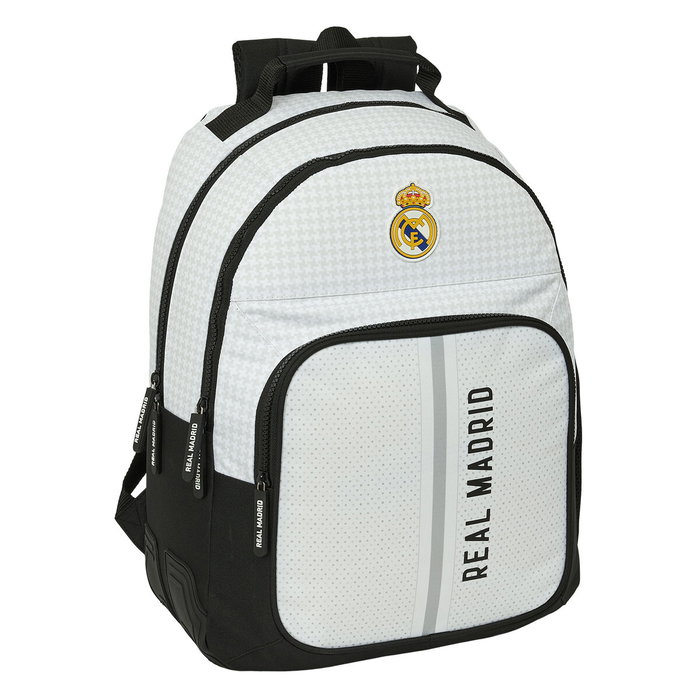 Safta Mochila Real Madrid 1ª Equipación 24-25 Doble con Cantoneras Adaptable a Carro