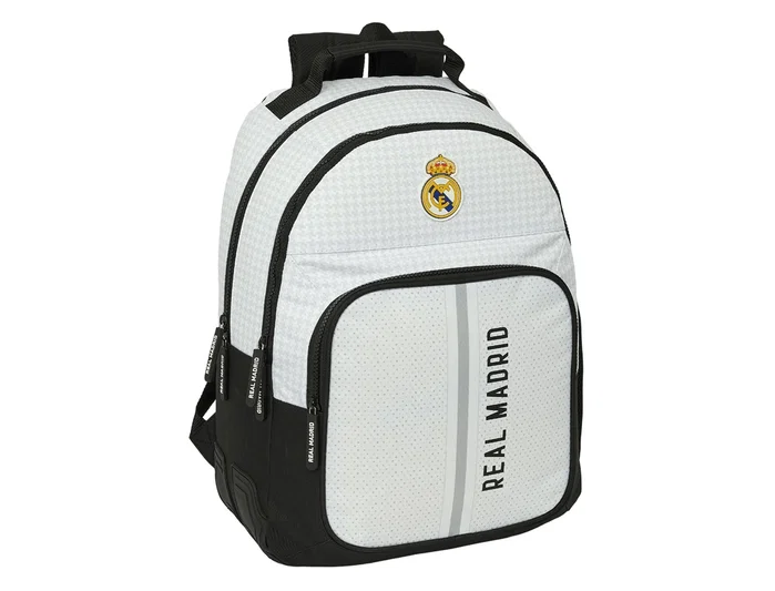 Safta Mochila Real Madrid 1ª Equipación 24-25 Doble con Cantoneras Adaptable a Carro