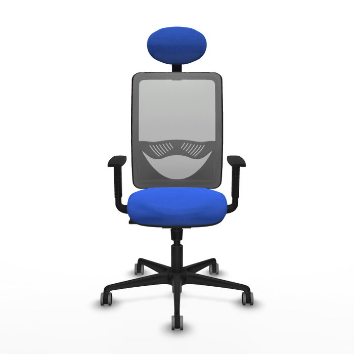 PIQUERAS Y CRESPO Silla de oficina Zulema con mecanismo Sincro, Azul y Gris PIQUERAS Y CRESPO Silla de oficina Zulema con mecanismo Sincro, Azul y Gris