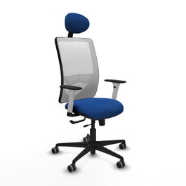 PIQUERAS Y CRESPO Silla de Oficina Zulema Azul con Malla Blanca