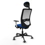 PIQUERAS Y CRESPO Silla de Oficina Zulema Azul con Malla Blanca