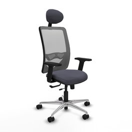 PIQUERAS Y CRESPO Silla de oficina Zulema con mecanismo Sincro/Traslack, Gris