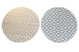 DKD Home Decor Alfombra Beige Gris 150 x 1 x 150 cm (6 Unidades)