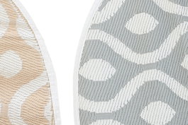 DKD Home Decor Alfombra Beige Gris 150 x 1 x 150 cm (6 Unidades)