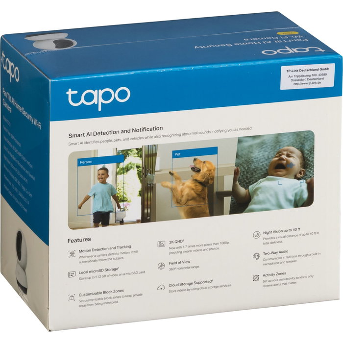 Tp-Link Tapo TC72 Cámara de Vigilancia Wi-Fi 360º 2K 4MP