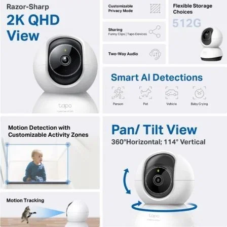 TP-Link C1mara de Videovigilancia TC72 360 a Visi3n Nocturna 2K QHD 4MP IA Detecci3n Pan/Tilt Audio Bidireccional