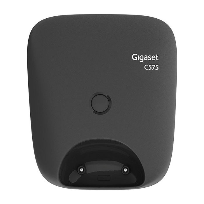 Gigaset C575 Teléfono DECT Inalámbrico con Contestador, Identificador de Llamadas, Pantalla TFT 2.2", Agenda 200 Contactos, Negro - Terminal y Base