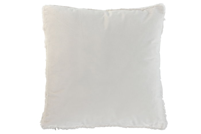 DKD Home Decor Cojin Rabit fur april 24 b Crudo 45 x 45 x 8 cm (2 Unidades)