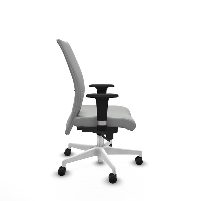 PIQUERAS Y CRESPO Silla Albacete confidente Gris claro con Mecanismo Sincro y Base Blanca PIQUERAS Y CRESPO Silla Albacete confidente Gris claro con Mecanismo Sincro y Base Blanca