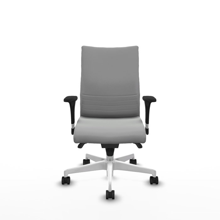 PIQUERAS Y CRESPO Silla Albacete confidente Gris claro con Mecanismo Sincro y Base Blanca PIQUERAS Y CRESPO Silla Albacete confidente Gris claro con Mecanismo Sincro y Base Blanca