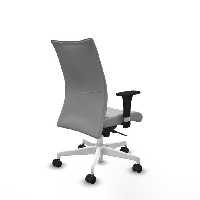 PIQUERAS Y CRESPO Silla Albacete confidente Gris claro con Mecanismo Sincro y Base Blanca PIQUERAS Y CRESPO Silla Albacete confidente Gris claro con Mecanismo Sincro y Base Blanca